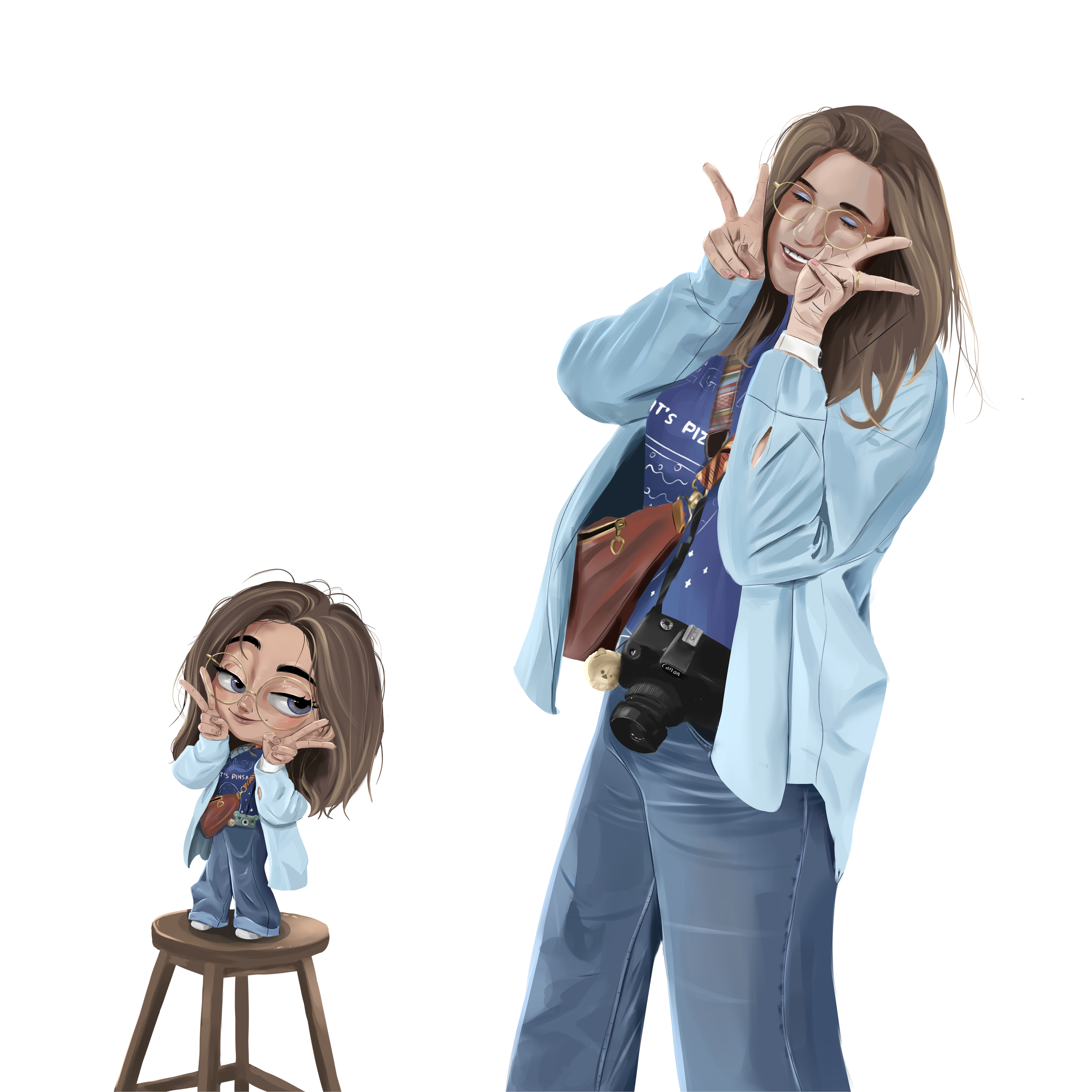 My girlfriend both in smol and normal size
